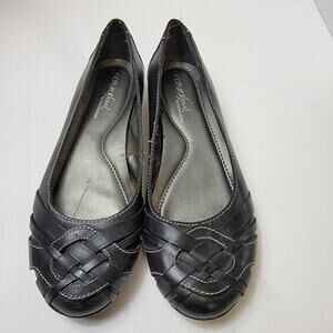 Naturalizer Natural Soul Ballet Shoes Womens 7 M Black Comfort Celtic Knot Dress